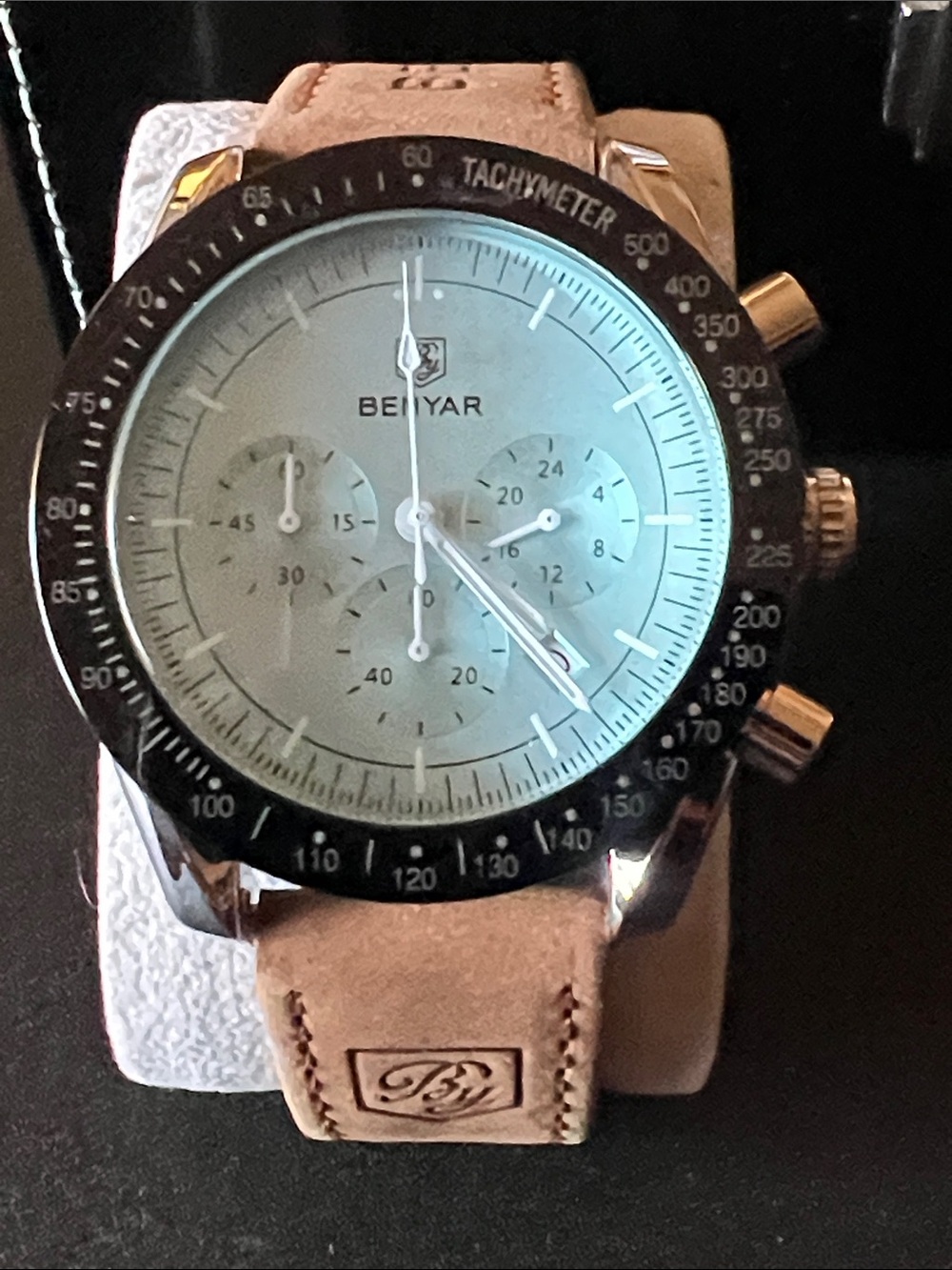 BENYAR Watches for Men Analog Quartz Chronograph Stainless Steel Waterproof